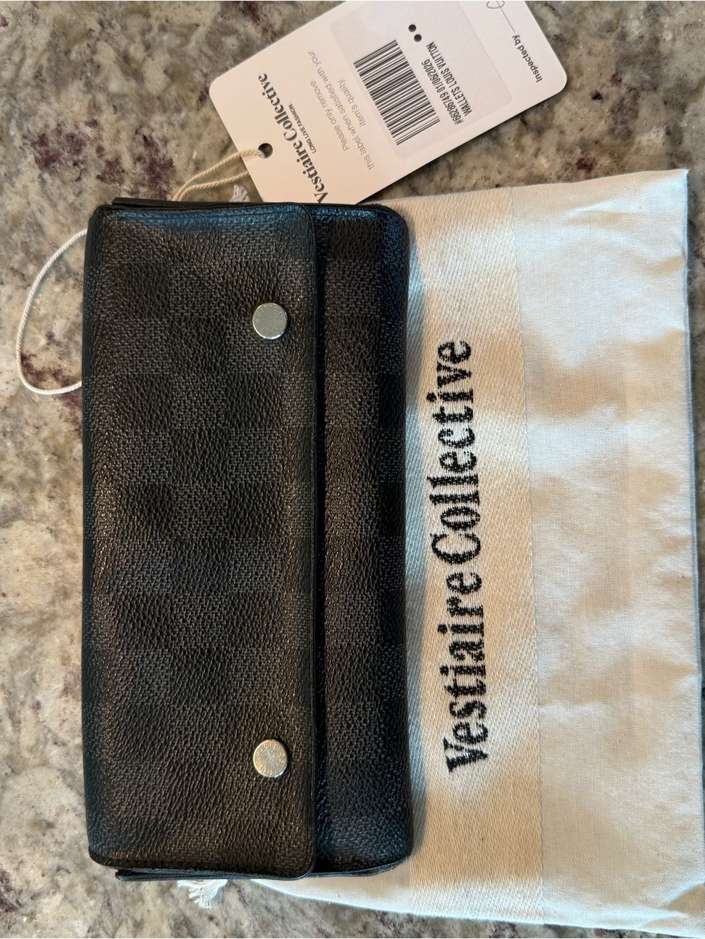 Louis Vuitton Emilie graphite wallet